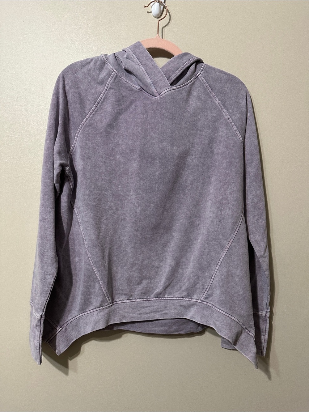 Danskin Women's Washed Lavender Pullover Hoodie - Casual Crew-Scoop Sweatshirt